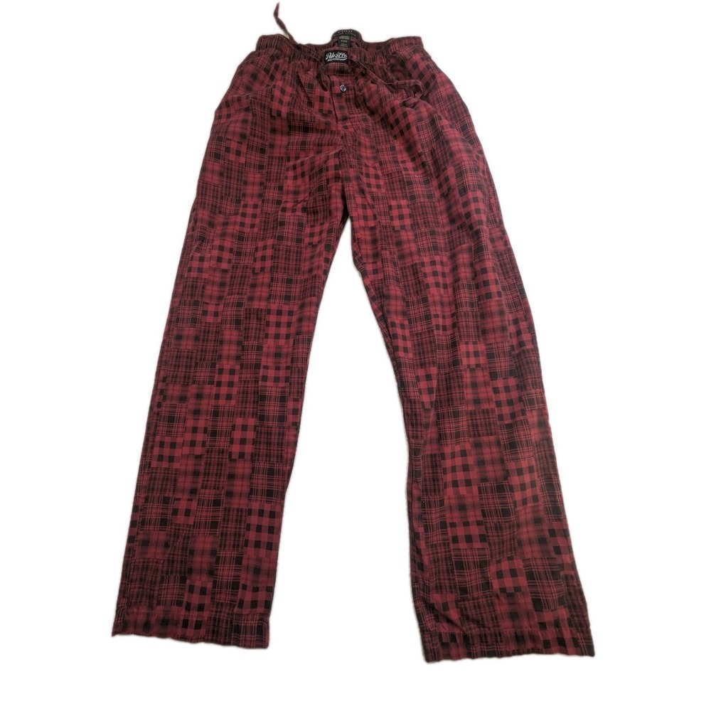 Ralph Lauren Lounge Pants Mens Medium Red Black Buffalo Plaid Flannel Pajama